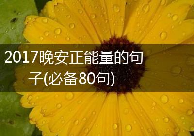 2017晚安正能量的句子(必备80句)