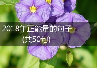 2018年正能量的句子(共50句)