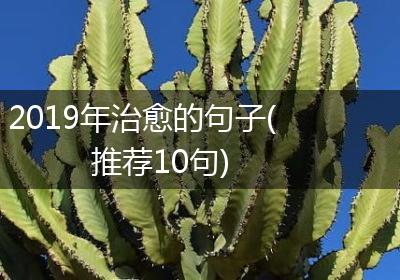 2019年治愈的句子(推荐10句)