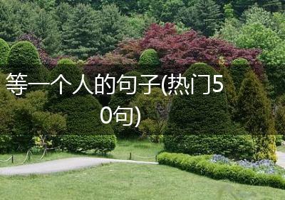 等一个人的句子(热门50句)