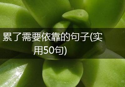 累了需要依靠的句子(实用50句)