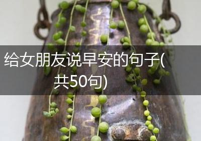 给女朋友说早安的句子(共50句)