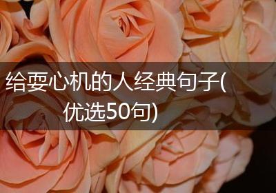 给耍心机的人经典句子(优选50句)