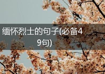 缅怀烈士的句子(必备49句)