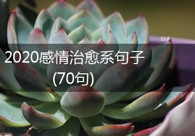 2020感情治愈系句子(70句)