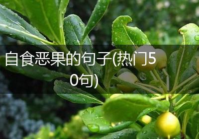 自食恶果的句子(热门50句)