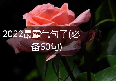 2022最霸气句子(必备60句)