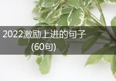 2022激励上进的句子(60句)