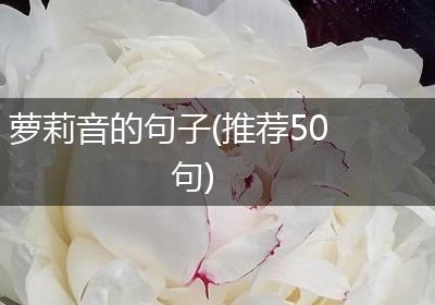 萝莉音的句子(推荐50句)
