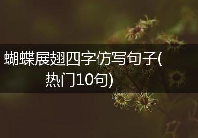 蝴蝶展翅四字仿写句子(热门10句)