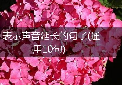 表示声音延长的句子(通用10句)