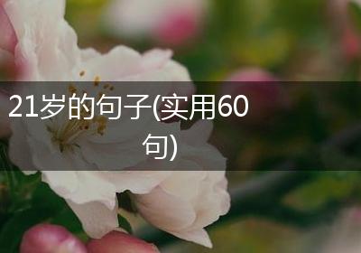 21岁的句子(实用60句)