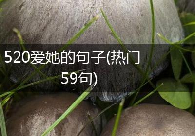 520爱她的句子(热门59句)