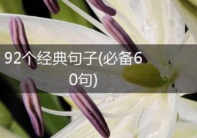 92个经典句子(必备60句)
