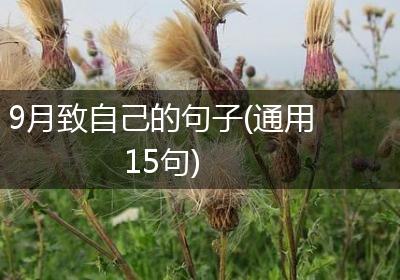 9月致自己的句子(通用15句)