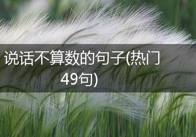 说话不算数的句子(热门49句)