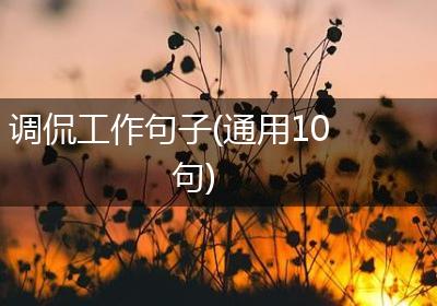 调侃工作句子(通用10句)