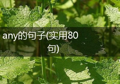 any的句子(实用80句)