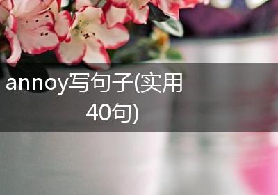 annoy写句子(实用40句)