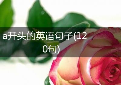 a开头的英语句子(120句)