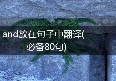 and放在句子中翻译(必备80句)