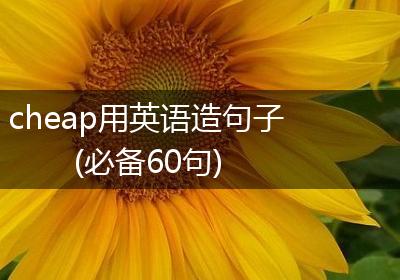 cheap用英语造句子(必备60句)
