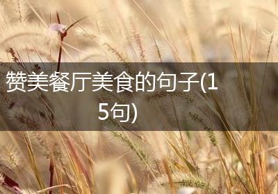 赞美餐厅美食的句子(15句)