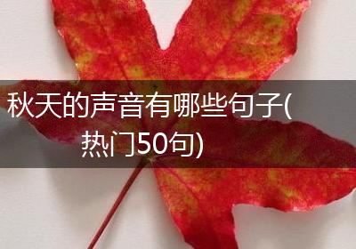 秋天的声音有哪些句子(热门50句)
