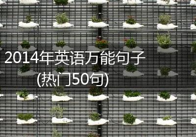 2014年英语万能句子(热门50句)
