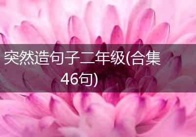 突然造句子二年级(合集46句)