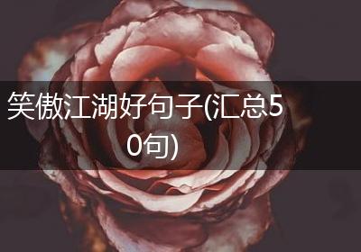 笑傲江湖好句子(汇总50句)