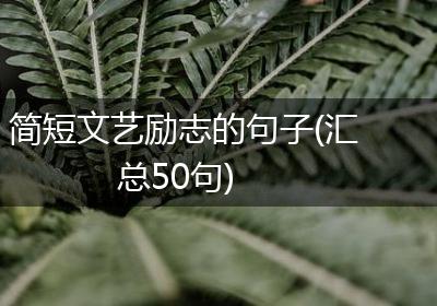 简短文艺励志的句子(汇总50句)