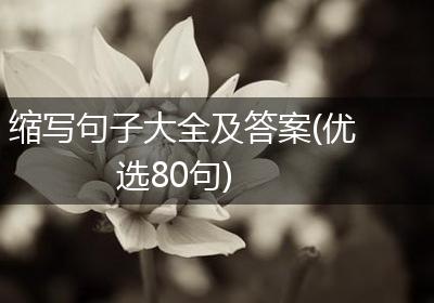 缩写句子大全及答案(优选80句)