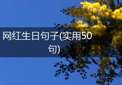 网红生日句子(实用50句)