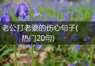 老公打老婆的伤心句子(热门20句)
