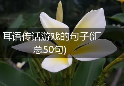 耳语传话游戏的句子(汇总50句)