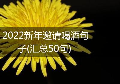 2022新年邀请喝酒句子(汇总50句)