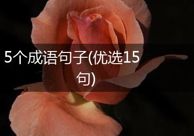 5个成语句子(优选15句)