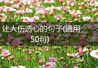 让人伤透心的句子(通用50句)