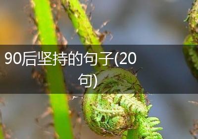 90后坚持的句子(20句)