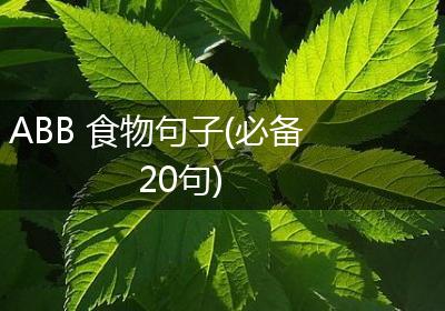 ABB 食物句子(必备20句)