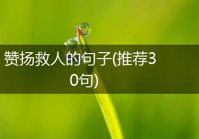 赞扬救人的句子(推荐30句)