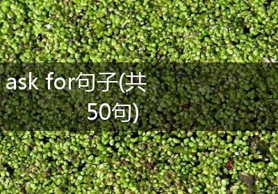 ask for句子(共50句)