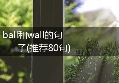 ball和wall的句子(推荐80句)
