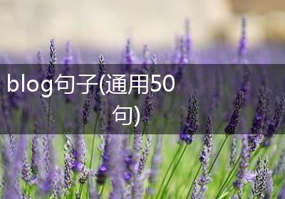 blog句子(通用50句)