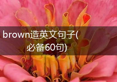 brown造英文句子(必备60句)