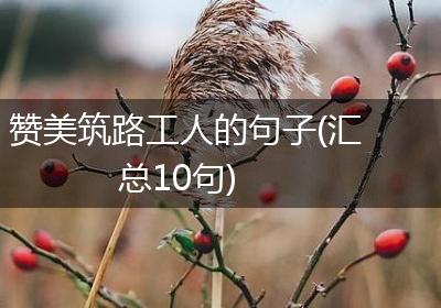 赞美筑路工人的句子(汇总10句)