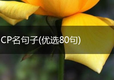 CP名句子(优选80句)