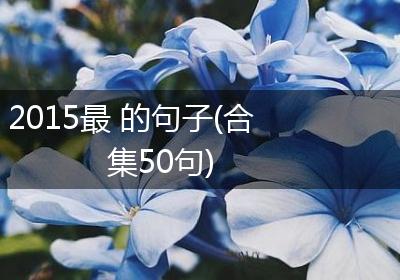 2015最 的句子(合集50句)