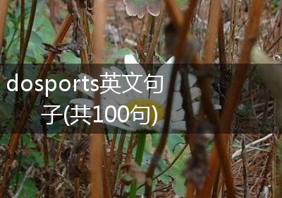 dosports英文句子(共100句)